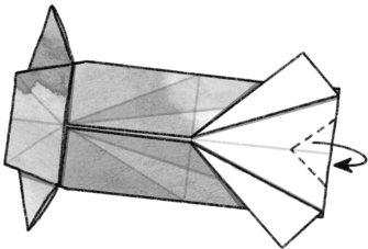 Faltanleitung Origami-Koi Schritt 10