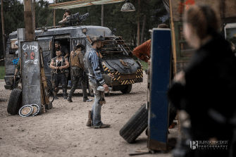 Fahrbare Kulissen auf dem Endzeit-LARP Fate XII - The Kelric View