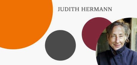 Grafik mit Autorenfoto von Judith Hermann