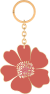 Bunte Blumengrüße Emaille-Schlüsselanhänger rot
