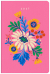 Taschenkalender A6 2027: Blütenmotiv, bestickt, pink