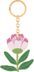 Produktbild von Bunte Blumengrüße Emaille-Schlüsselanhänger Blüte rosa