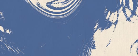 Blau-beige Grafik. Hintergrund für Dave Eggers' Hörbuch: Contrapposto