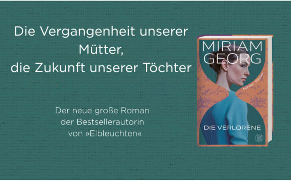 Cover von Miriam Georg - Die Verlorene auf türkisem Untergrund