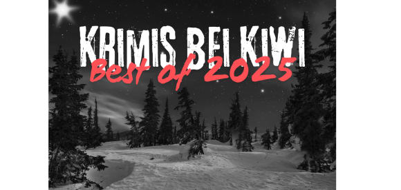 Gewinnspiel Best of Krimis 2025 Tannen mit Schnee im dunklen Wald