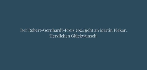 Martin Piekar erhält den Robert-Gernhardt-Preis