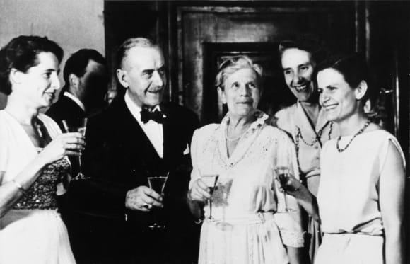 Thomas Mann mit Familie beim 75. Geburtstag am 6. Juni 1950