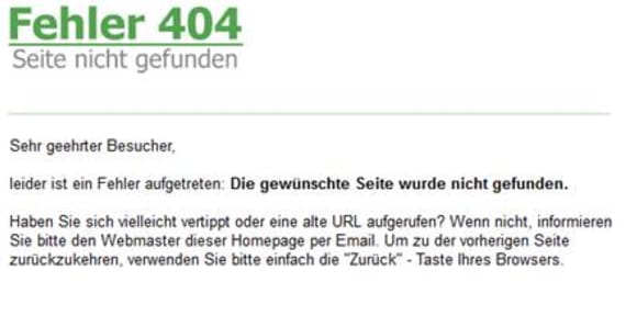 Tittle-Tattle Blog, Beitrag "Fehler 404" Abbildung Fehler 404