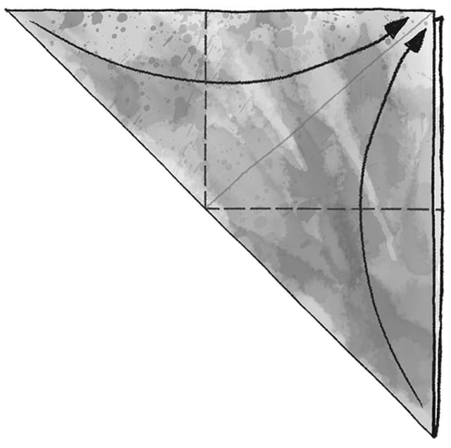 Faltanleitung Origami-Fuchs Schritt 2