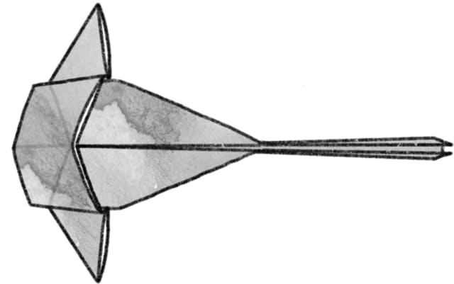 Faltanleitung Origami-Koi Zwischenstand