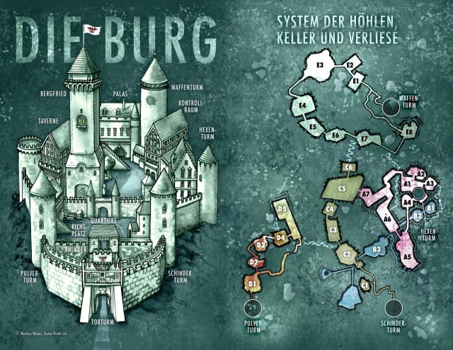 Ursula Poznanski: Die Burg. Karte