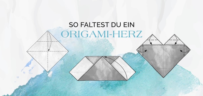 So faltest du ein Origami-Herz