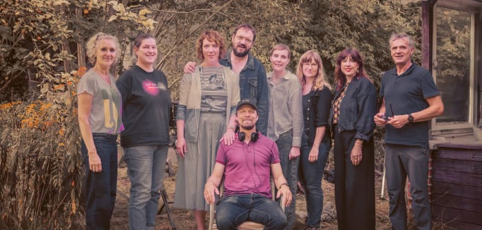 Das Filmteam um Regisseur Lars Jessen bei Drehbeginn