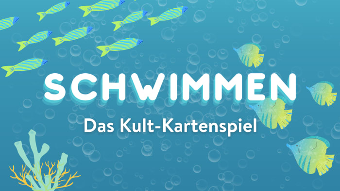 Schwimmen Kartenspiel zum Sommer