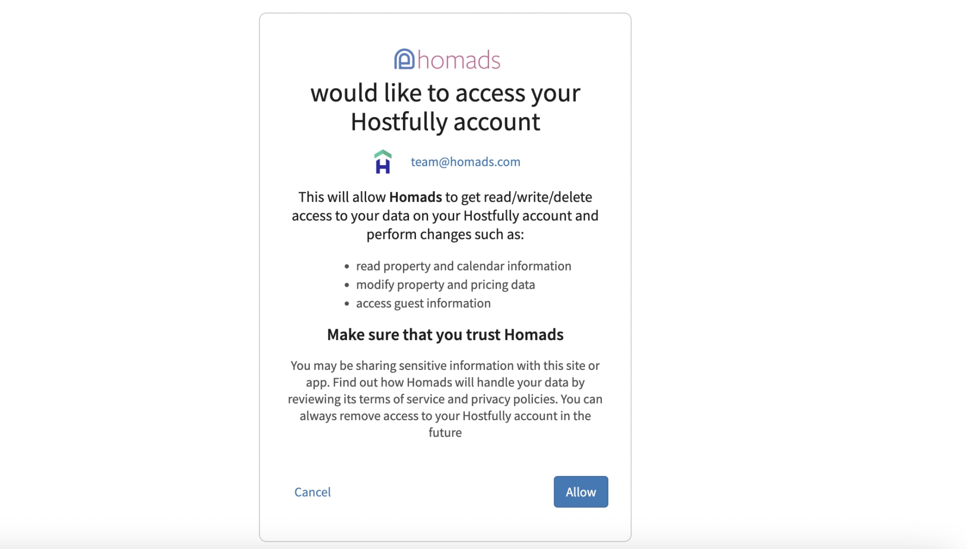 Homads Integration Update for Hostfully Users