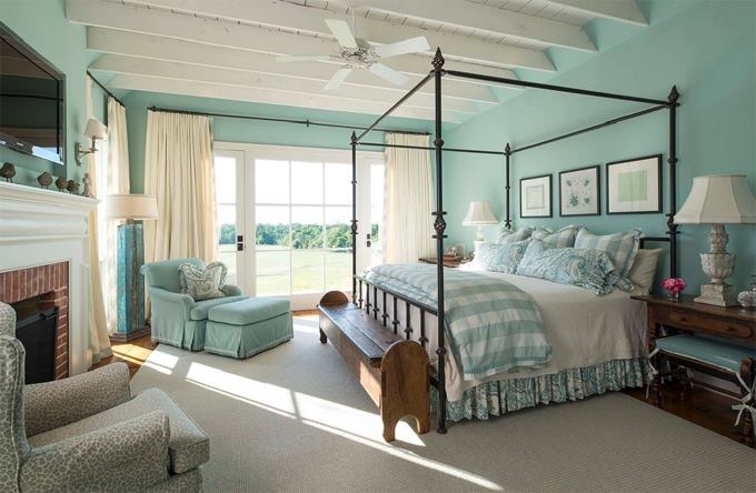 light blue bedroom