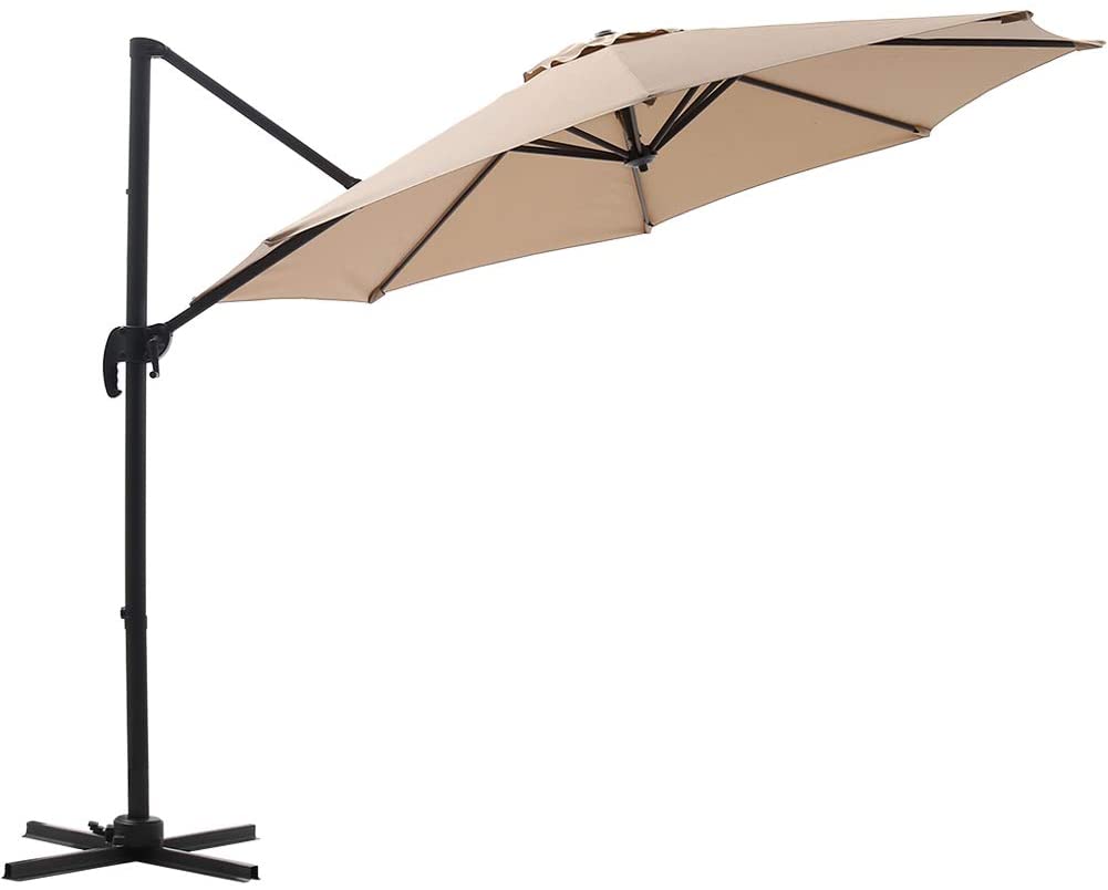 One of the Best Free Standing Market Umbrella: COBANA 10' Offset Hanging Patio Umbrella