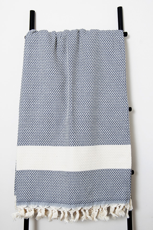 Hasir Dark Grey Throw H for Hammam Turkish Hammam Towels, Sofa