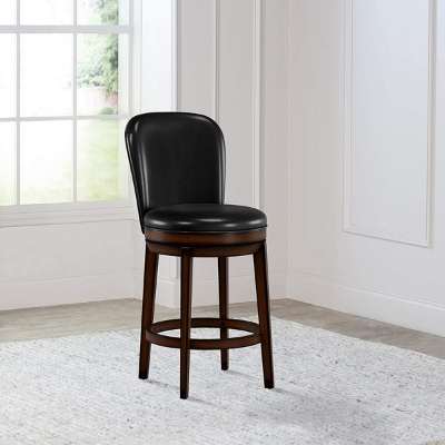 Black Swivel Bar Stools With Backs