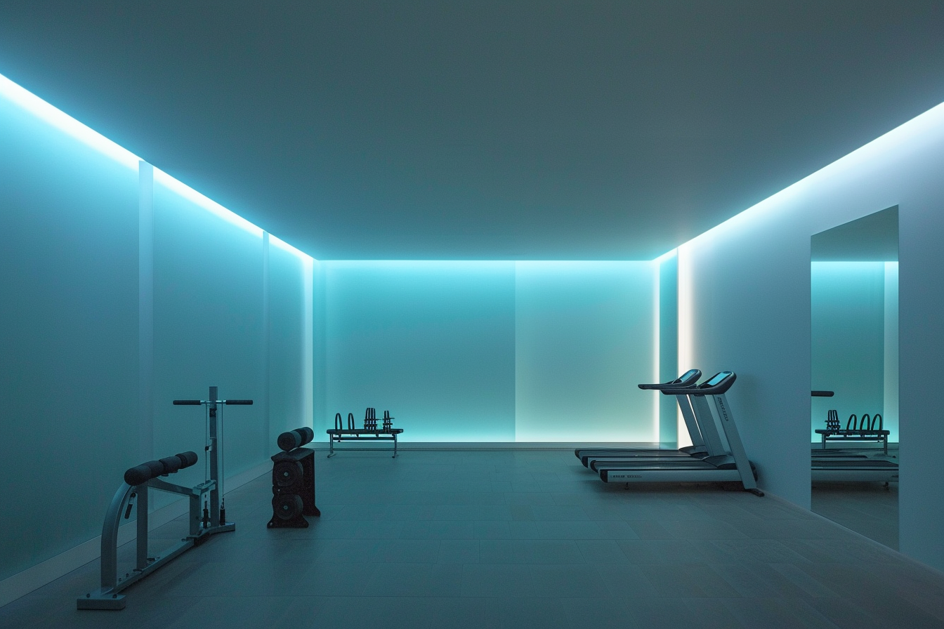 lebuzzguy_A_basement_home_gym_by_James_Turrell_featuring_an_amb_1f939fe6-6946-427e-97db-5ec3dccff5e8