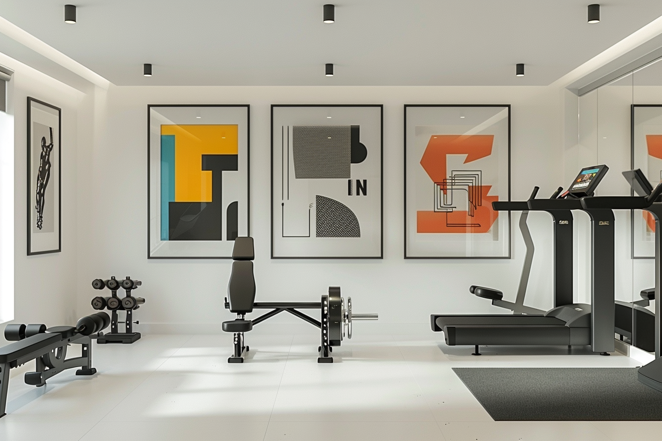 lebuzzguy_A_basement_home_gym_inspired_by_MoMA_featuring_stark__73bf73a2-e251-4270-bcf4-2d7a65976297