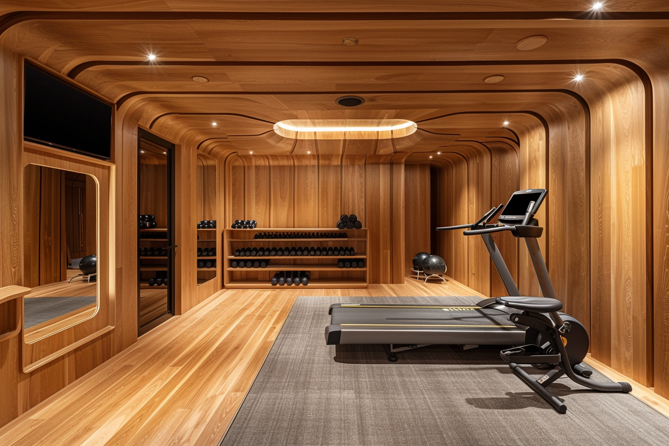 /generated/a-basement-home-gym-inspired-by-the-interior-of-the-w-1714788541168