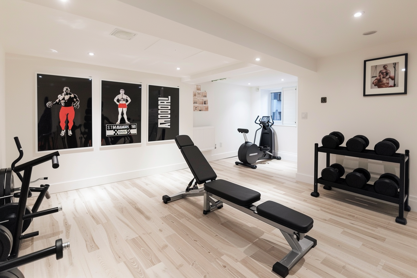 lebuzzguy_A_basement_home_gym_inspired_by_Swedish_graphic_desig_d034cfb7-31af-472d-b84f-e1e06de1fbbc