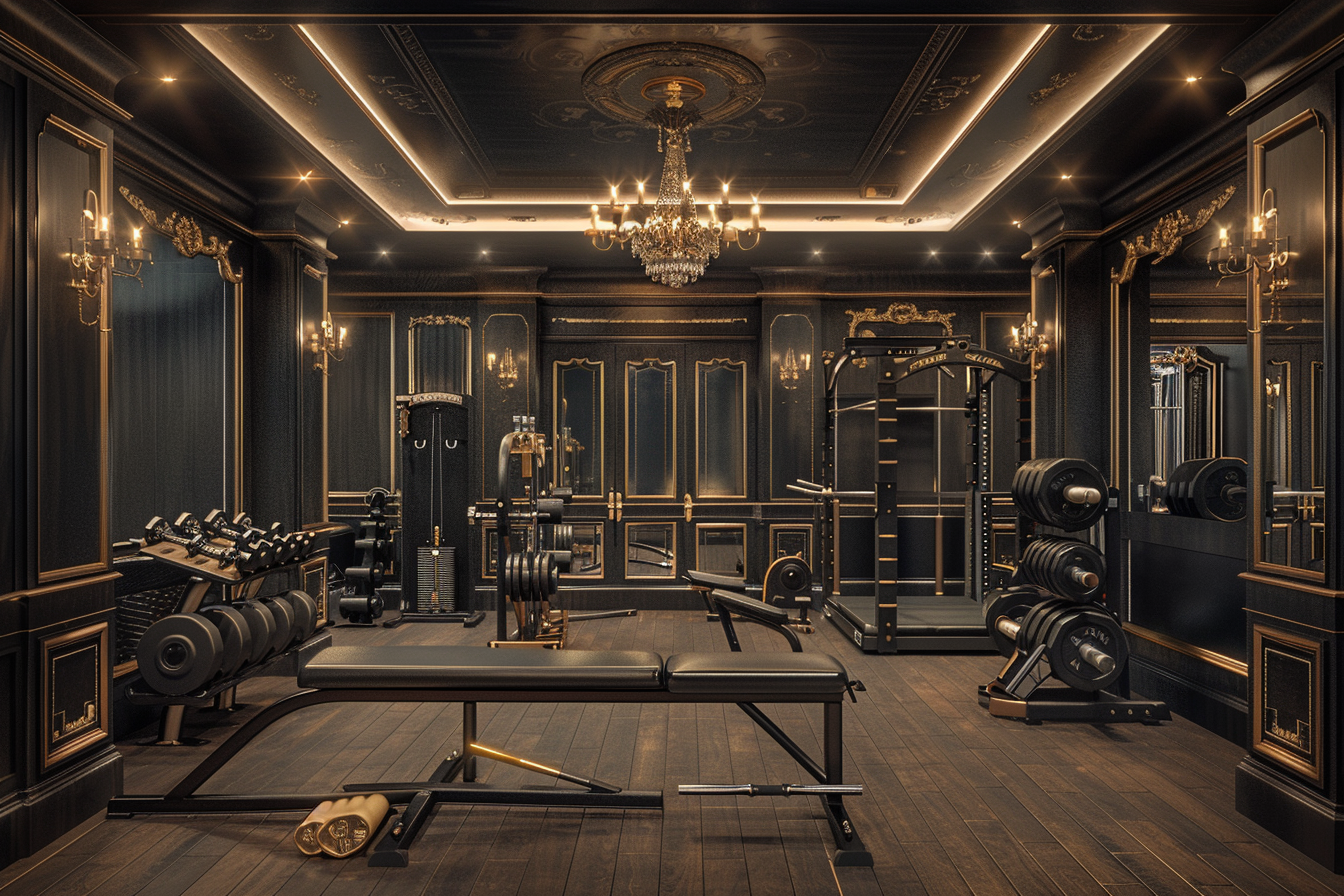 lebuzzguy_A_basement_home_gym_inspired_by_the_opulent_suites_of_993e790e-925a-45c7-97dd-ff8401e5856e