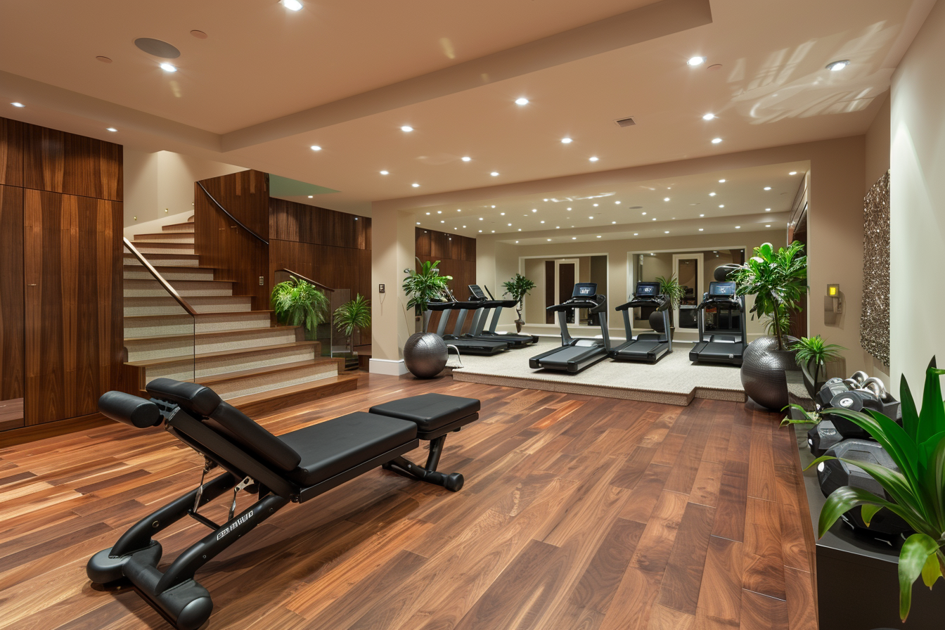 lebuzzguy_A_basement_home_gym_styled_after_a_high-end_luxury_ho_ef0e2cb0-6092-4922-80c3-57b502a96e19