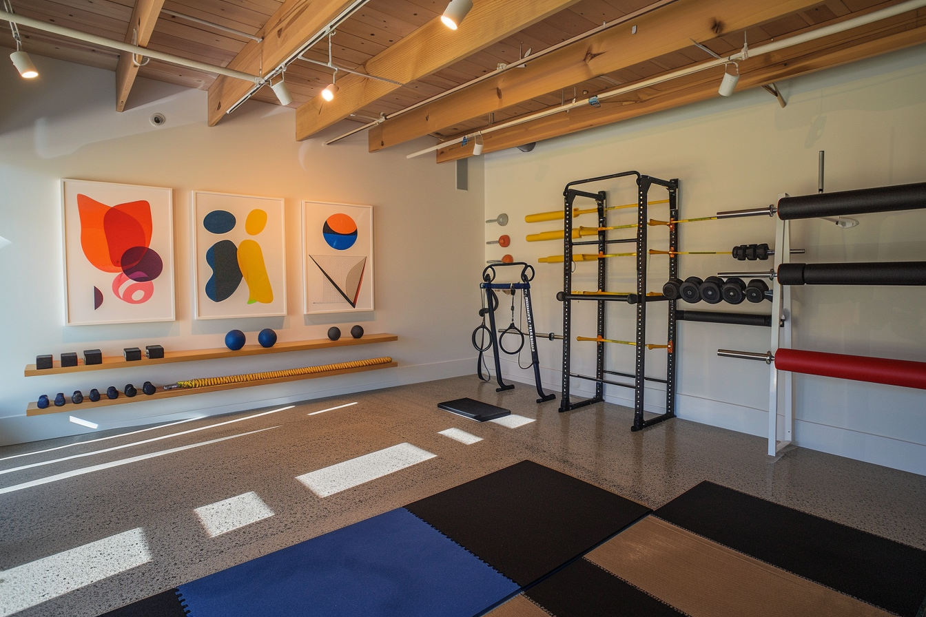 lebuzzguy_A_Geoff_McFetridge-themed_home_gym_with_a_focus_on_vi_87ebca3c-f4e0-463e-b9a8-a2496b832c9a