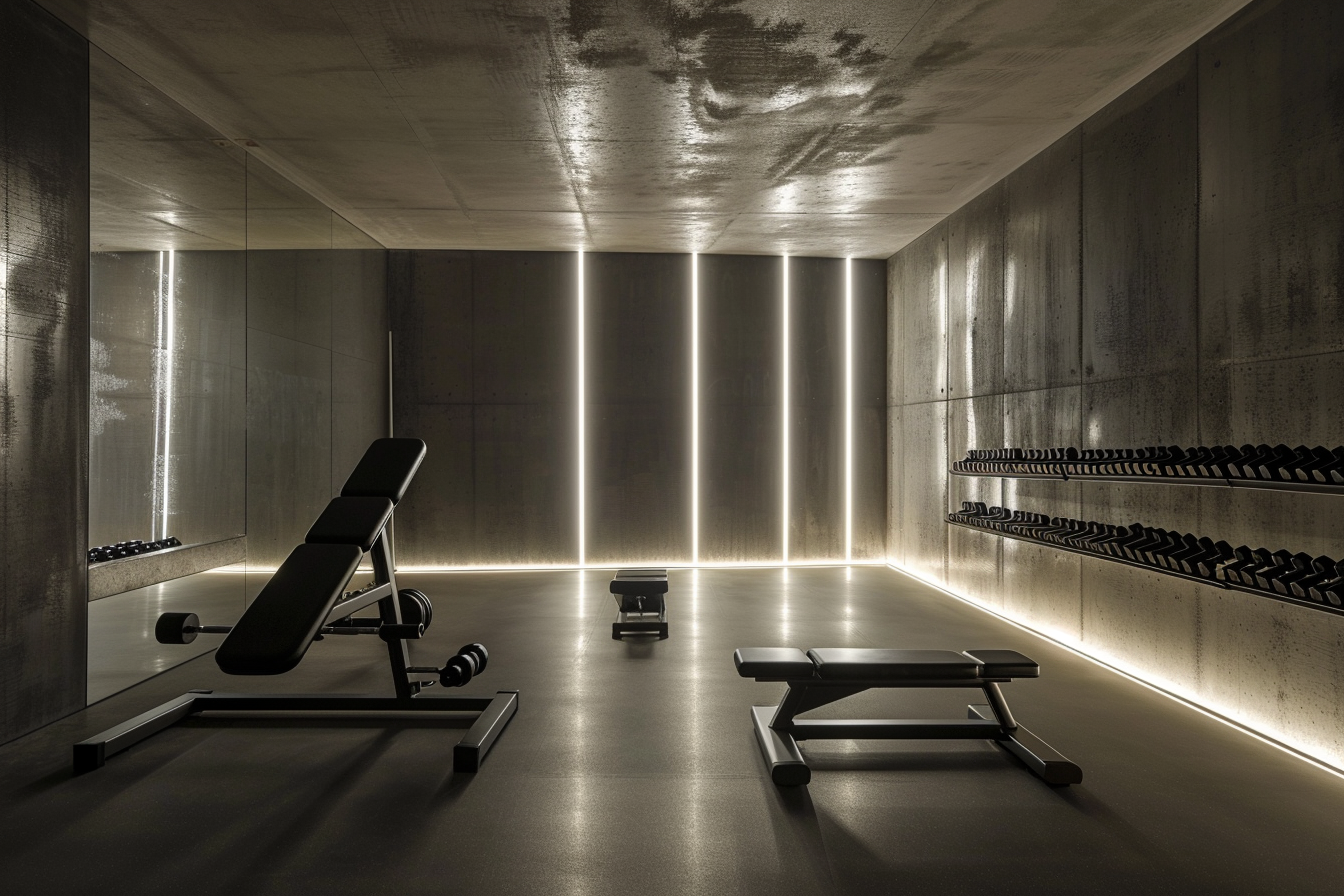 lebuzzguy_A_Jean_Nouvel-style_basement_home_gym_with_a_focus_on_3a74baf1-615c-4d24-959f-8e6f59b03214