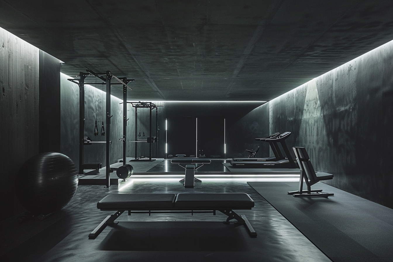 lebuzzguy_A_Jean_Nouvel-style_basement_home_gym_with_a_focus_on_920e8946-7b8f-4f18-8db6-b5294fab6aa0