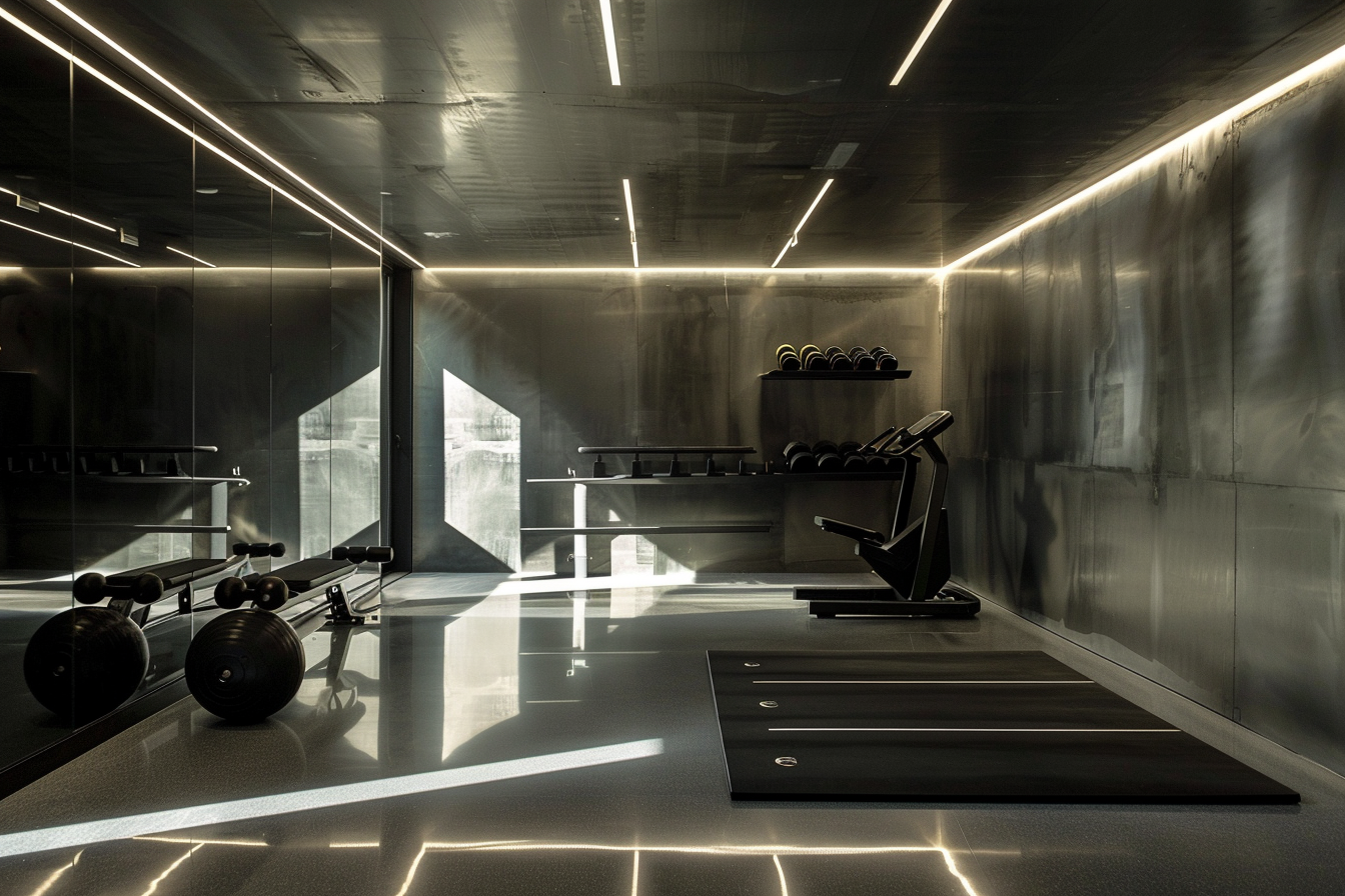 lebuzzguy_A_Jean_Nouvel-style_basement_home_gym_with_a_focus_on_8deeb3e0-7de1-4926-98d0-415acab1c0eb