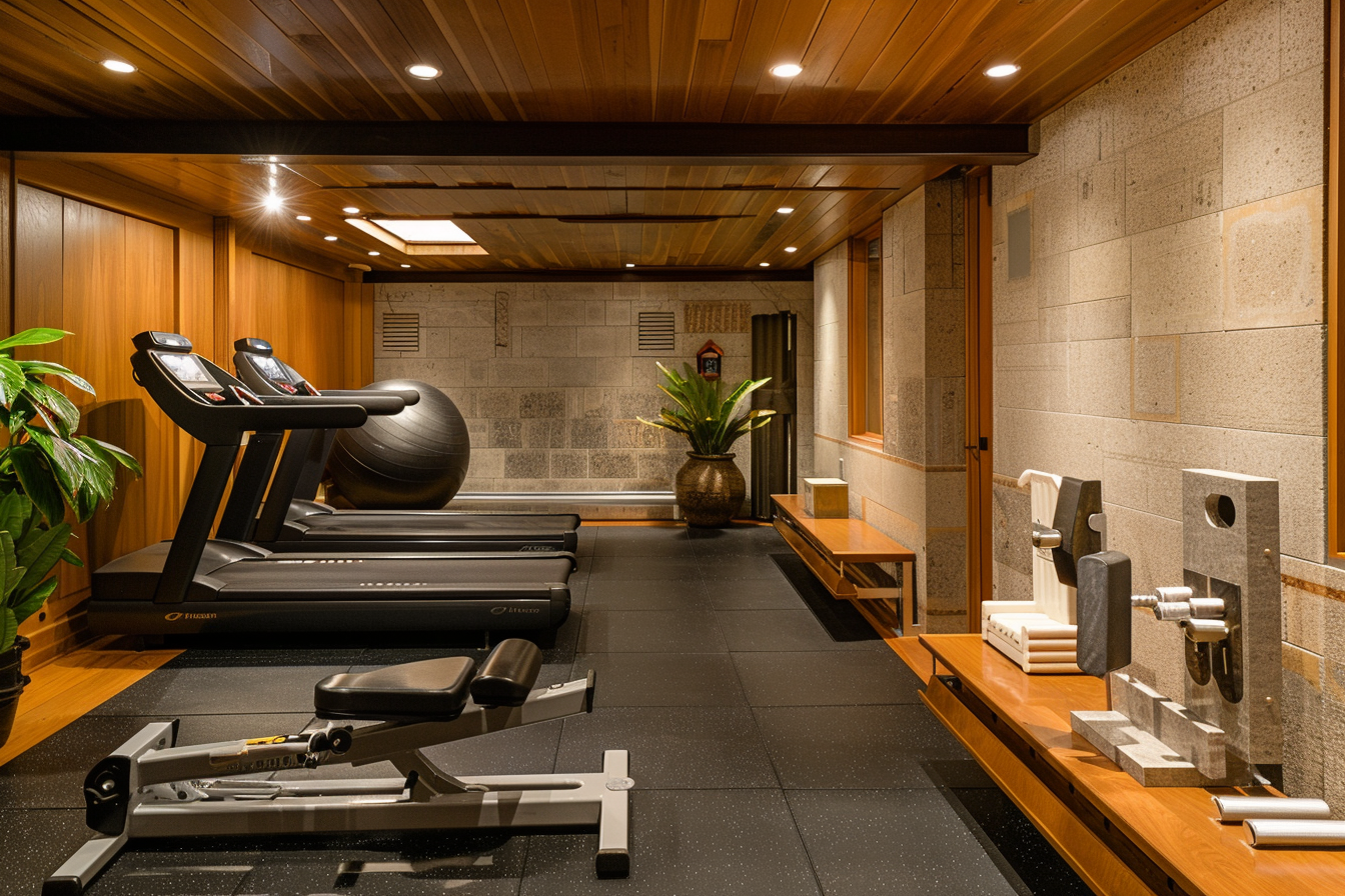 lebuzzguy_A_luxurious_basement_home_gym_inspired_by_Frank_Lloyd_8e84f429-864b-4392-a49e-563162edf389