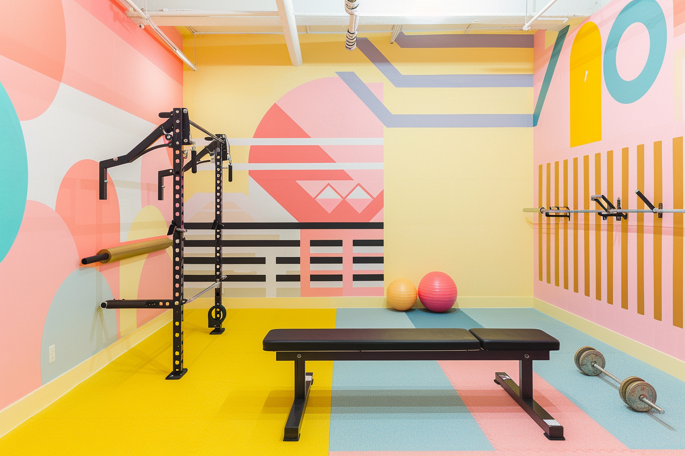 lebuzzguy_A_minimalist_Geoff_McFetridge-inspired_home_gym_with__27372a1f-1eaa-495a-bc3f-04e6c9ed66f8