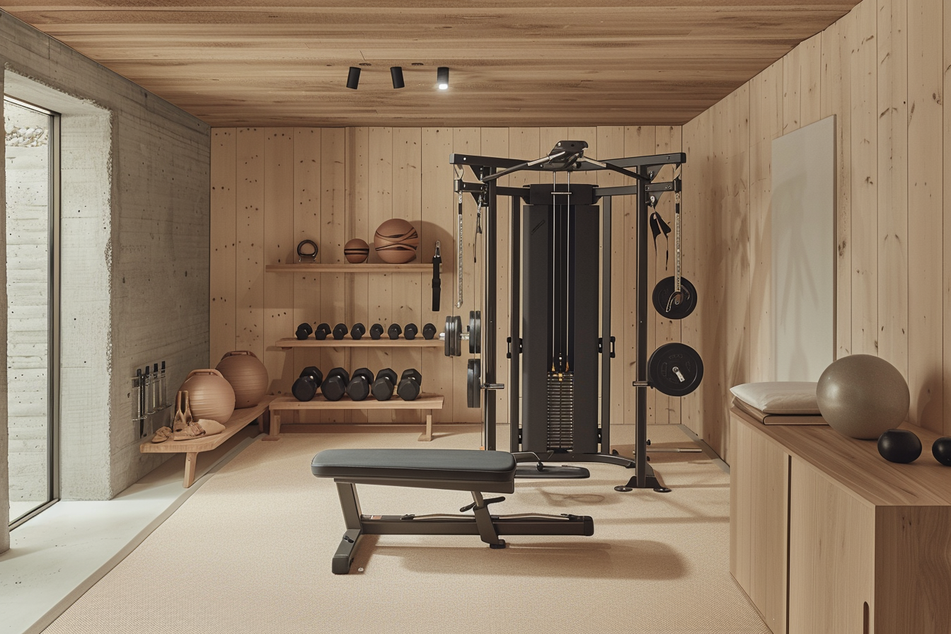 lebuzzguy_A_minimalist_Scandinavian-style_basement_gym_combinin_260d4f23-cb46-4e50-8119-a0866fb48b69