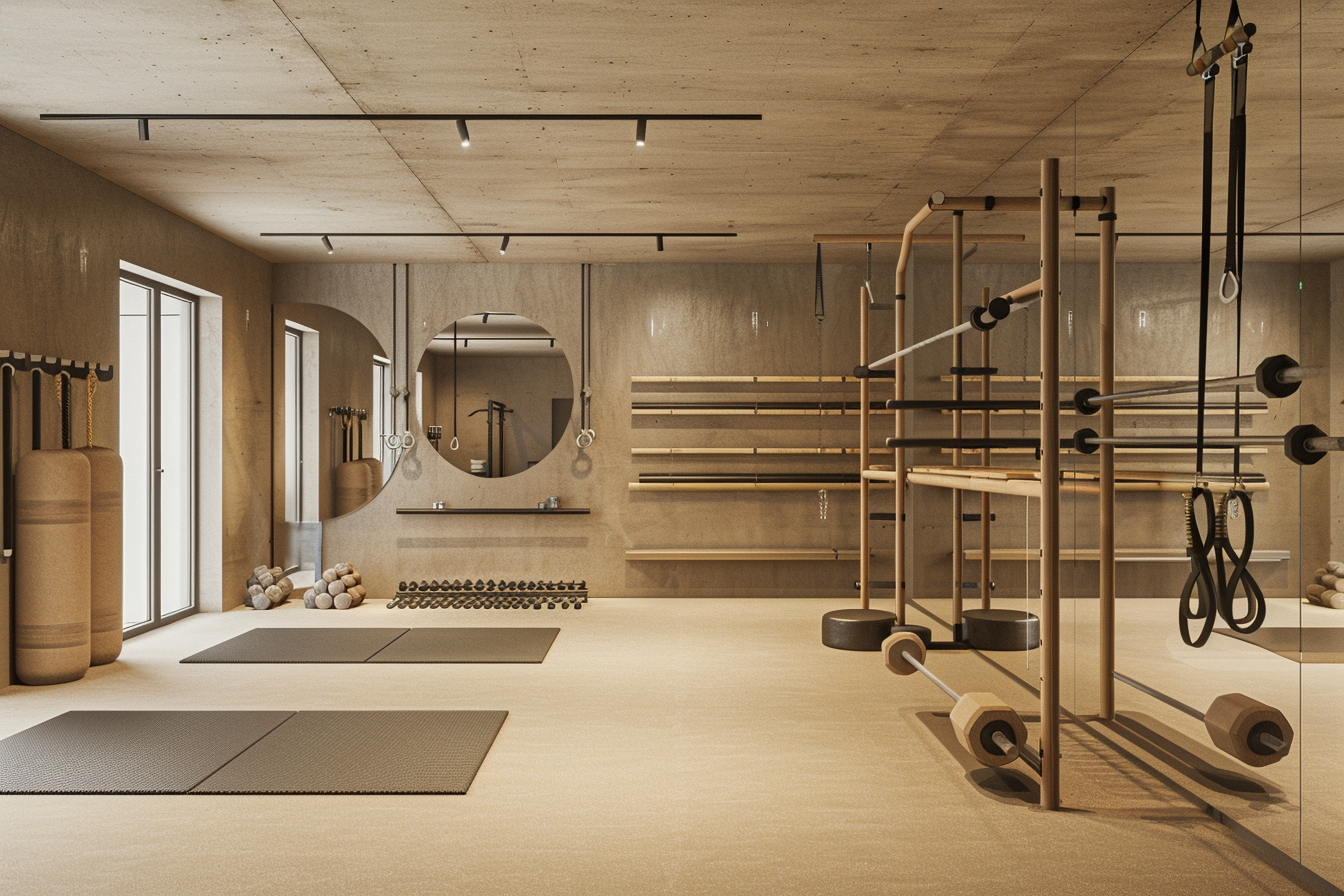 lebuzzguy_A_spacious_calisthenics_basement_gym_in_neutral_beige_8262fdef-97f2-4c73-8e74-c065285d0ba9