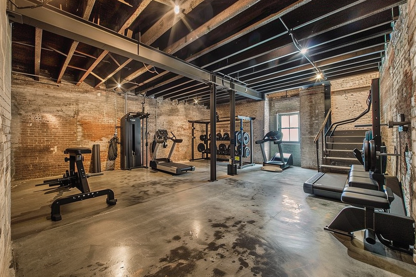 lebuzzguy_An_industrial-style_basement_home_gym_with_exposed_st_d39f6201-d640-4cc4-83b2-77a4baa0dd7c