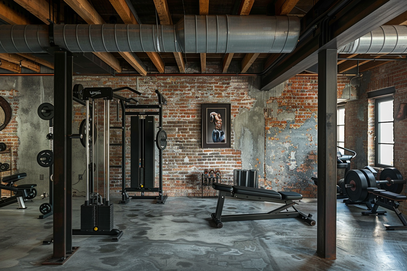 lebuzzguy_An_industrial-style_basement_home_gym_with_exposed_st_81a7eab9-b750-4257-af76-ca61ddf4746a