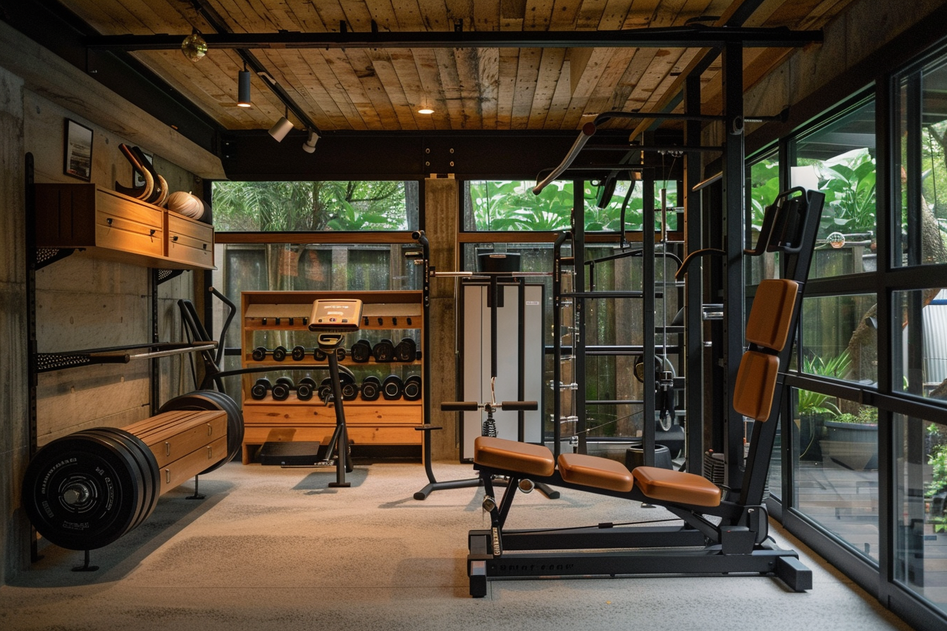 lebuzzguy_basement_home_gym_by_Frida_Escobedo_with_complete_gym_c4708d79-3848-4aac-b6a2-3d685d214aa0