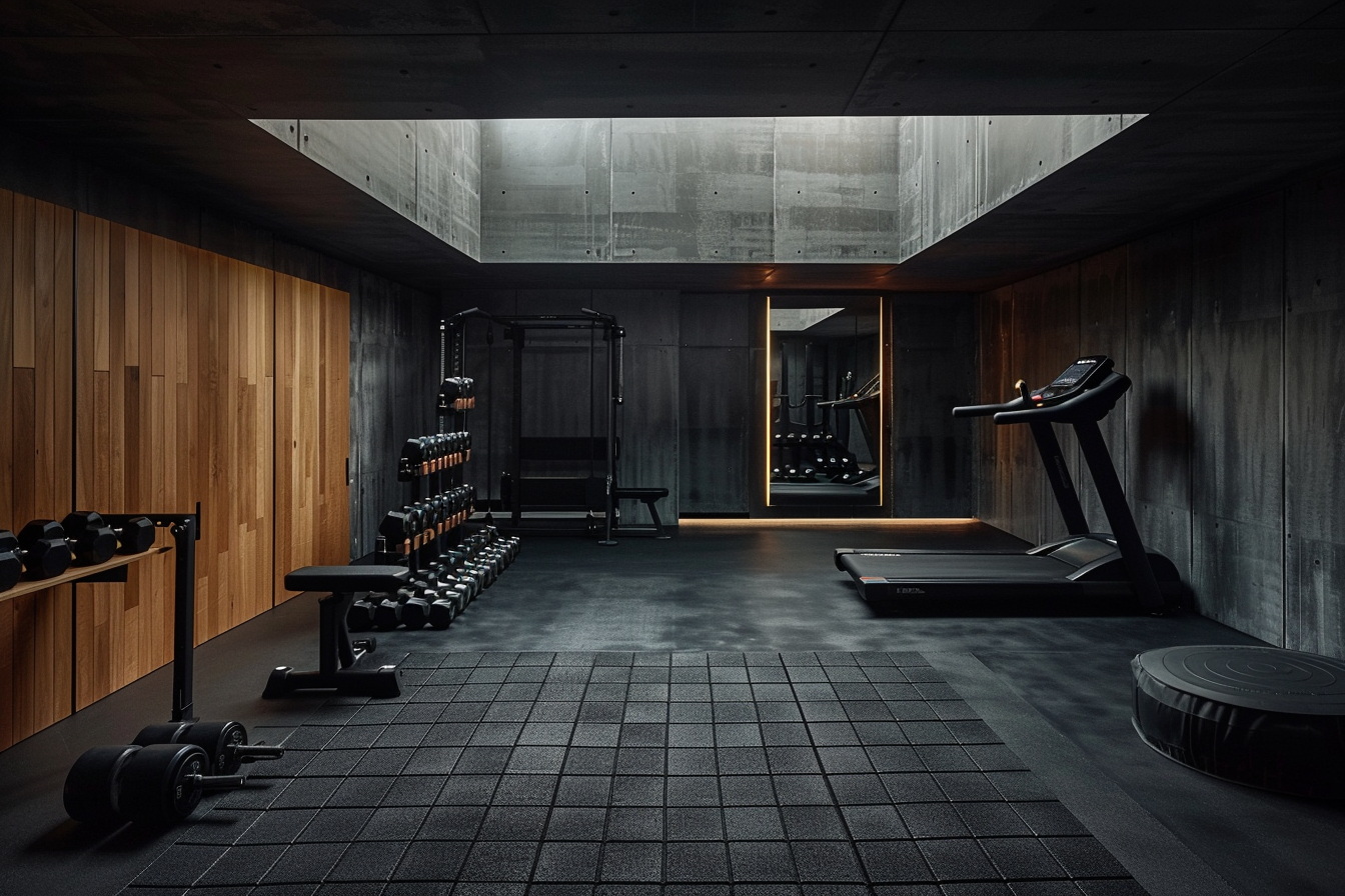 lebuzzguy_basement_home_gym_with_black_rubber_flooring_by_Frida_4686d519-ff40-490b-b4af-782a1d3c6aad