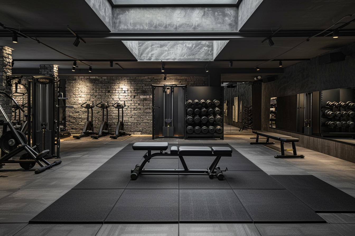 lebuzzguy_basement_home_gym_with_black_rubber_flooring_by_Frida_ca47fd9d-5b2f-4ca3-925f-2d40238e4883