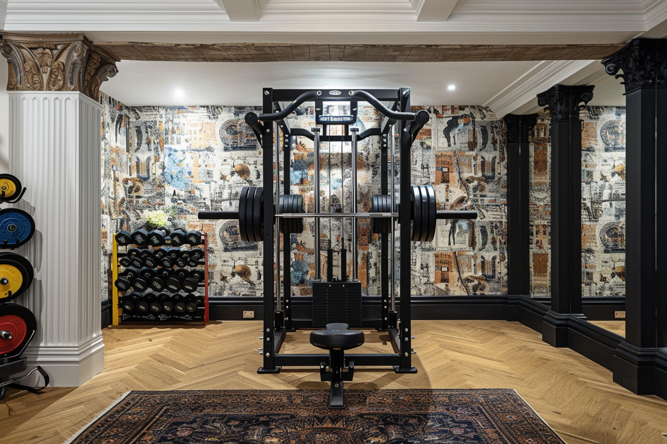 lebuzzguy_luxury_basement_home_gym_with_a_power_rack_stall_bar__449d2e7a-d58e-49d5-b62d-9ee1282c94e0