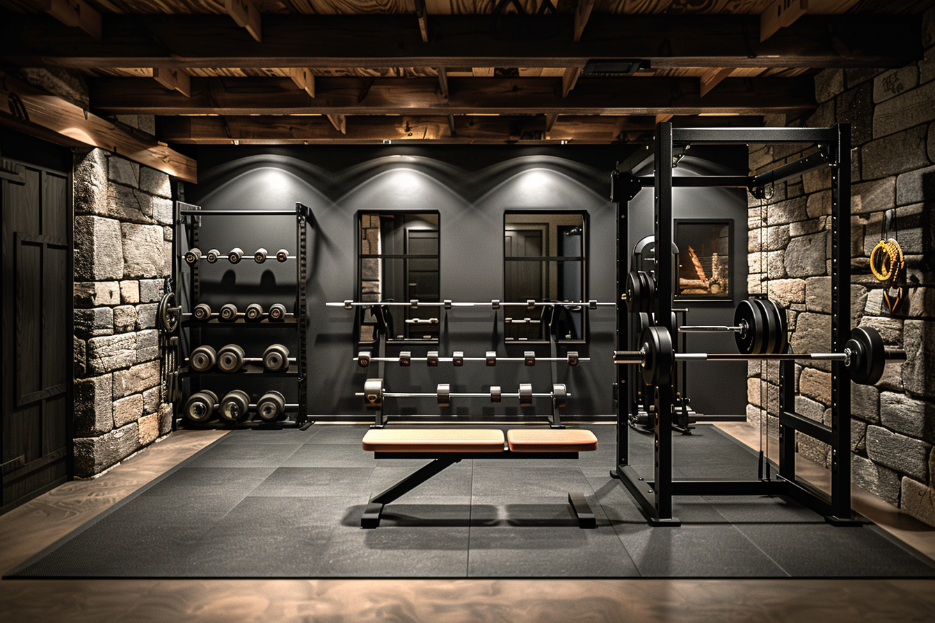 lebuzzguy_realistic_photograph_of_a_high-end_basement_home_gym__536ac03e-069a-47e9-b615-fb306ac3db12