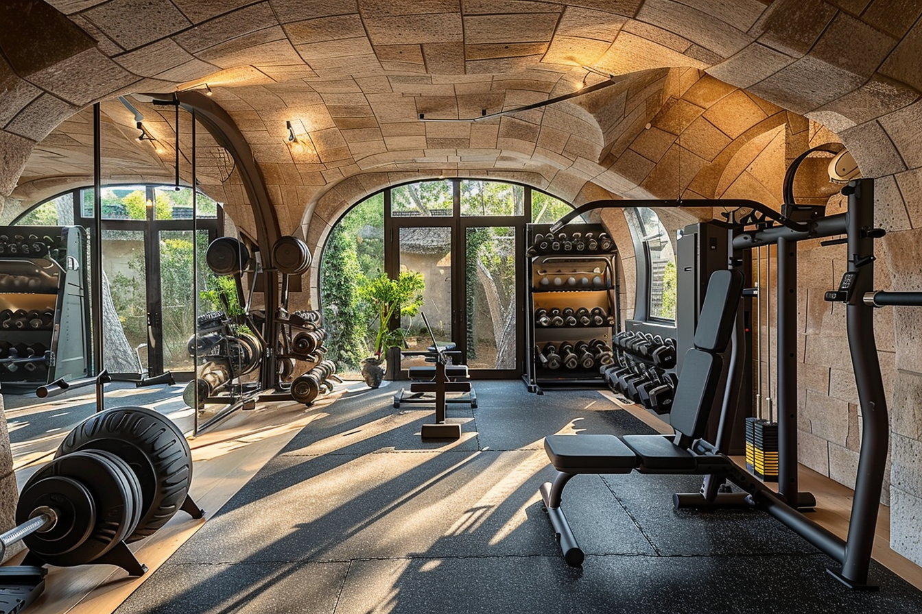 lebuzzguy_garage_home_gym_by_Antoni_Gaudi_for_architectural_dig_bb424d41-24aa-4ba6-99a0-877d497a4912