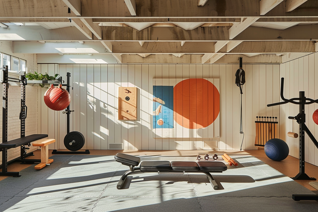 lebuzzguy_garage_home_gym_by_Geoff_McFetridge_for_architectural_2acb2556-904c-4c0d-9680-f74d0e160224