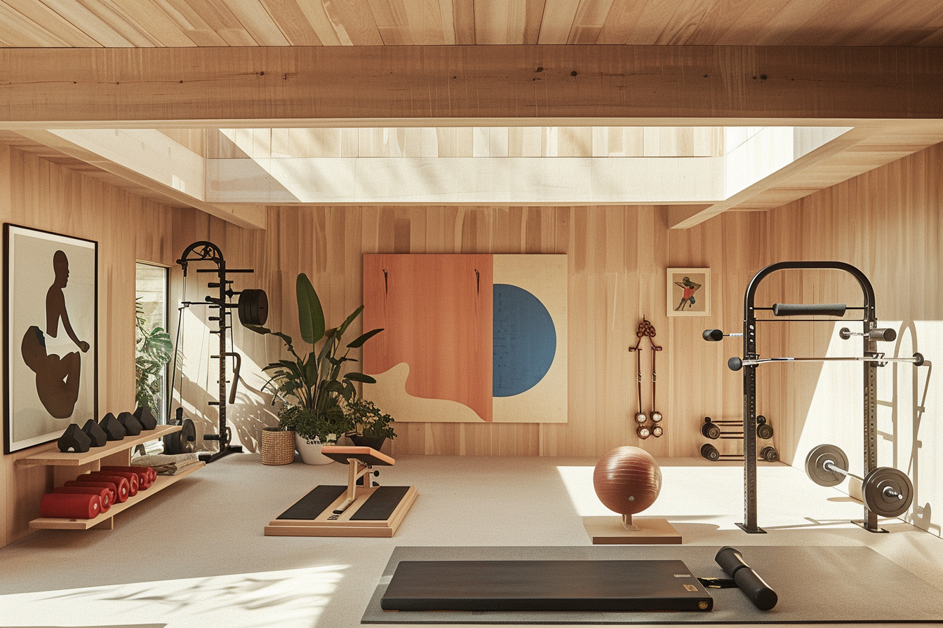 lebuzzguy_garage_home_gym_by_Geoff_McFetridge_for_architectural_0a3f0ebf-a6a1-452c-b506-b4c65519cacf