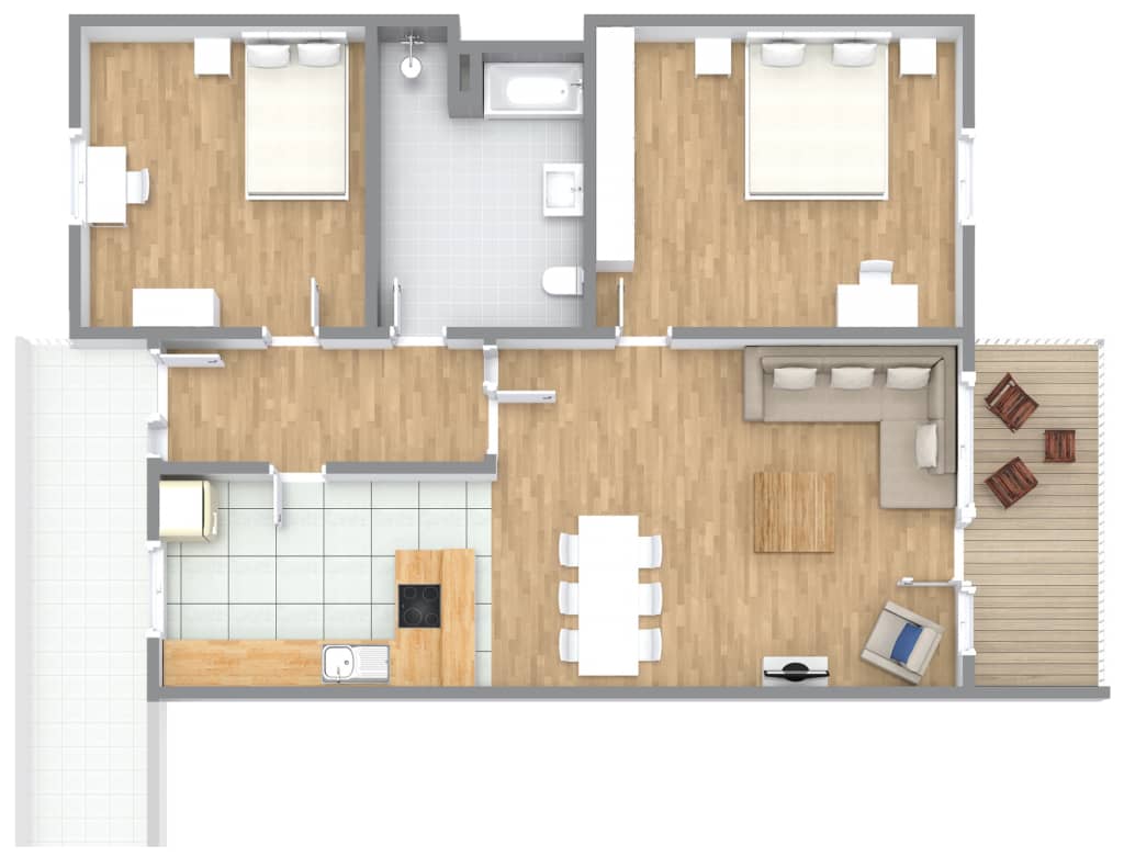 Rent 2 rooms apartment Köln | Entire place | Köln | Modernes Apartment mit 2 Schlafzimmern | Hominext