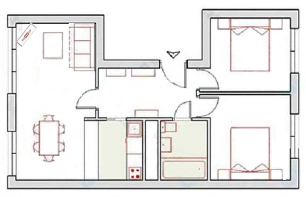 Miete 2 Zimmer Wohnung Berlin | Ganze Wohnung | Berlin | 3-Zimmer -Wohnung mit 2 Schlafzimmern | Hominext