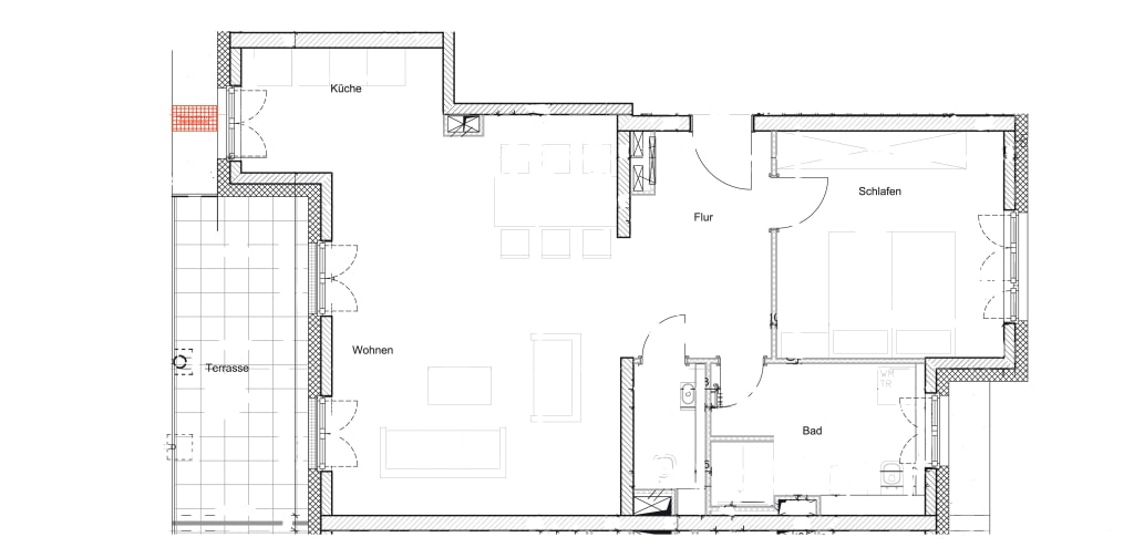 Rent 1 room apartment Frankfurt am Main | Entire place | Frankfurt am Main | Moderne, elegante 2-Zi-Wohnung im obersten Stock mit Weitsicht | Hominext